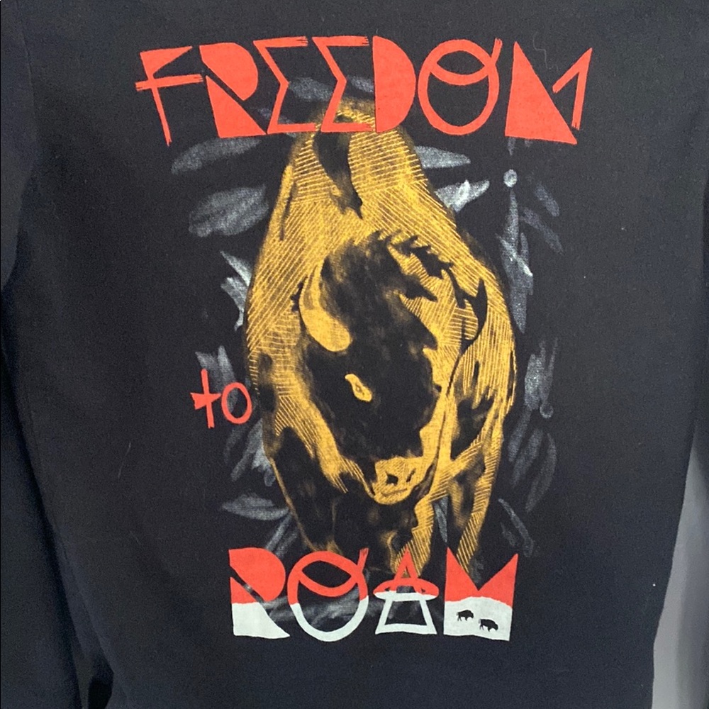 Patagonia Freedom to Roam Black Long Sleeve Buffalo Graphic Tee T-shirt - Picture 4 of 6